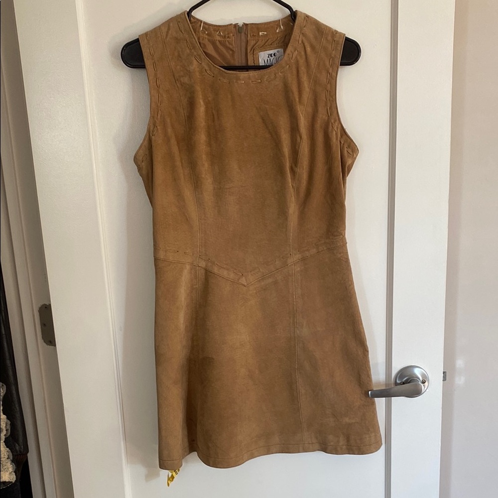 Vintage Zoo Magic 100% Suede Mini Dress